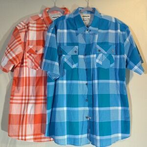 Two Men 'S Avalanche New York 3XL 60/40 Button Up Two Pocket‎ Shirt